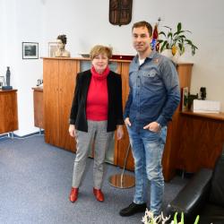 Martin Šonka a hejtmanka Ivana Stráská