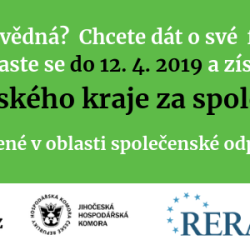 Cena hejtmanky Jihočeského kraje za společenskou odpovědnost - banner