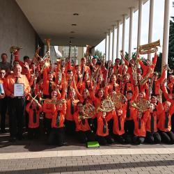 Dechový orchestr ZUŠ Vimperk na Festivalu Zlotá lira 2019 v polském městě Rybnik.