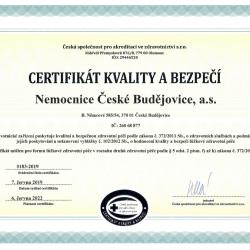 Certifikát akreditace.