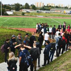 Nový sportovní areál Vyšší odborné školy, Střední průmyslové školy automobilní a technické v Českých Budějovicích.