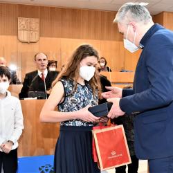 Náměstek hejtmana Klíma ocenil Talenty Jihočeského kraje za rok 2021.