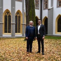 Martin Hrdlička, předseda spolku SVATÁ LUDMILA, z. s. a František Talíř, 1. náměstek hejtmana Jihočeského kraje. 