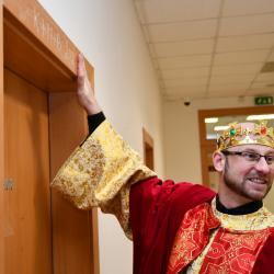 Kašpar, Melichar a Baltazar dorazili v pátek 6. ledna i do sídla Jihočeského kraje, kde je přivítal první náměstek hejtmana František Talíř.
