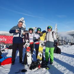 Hry X. zimní olympiády dětí a mládeže - den první. Karolína Hrůšová - bronz ve snowboardu starších žákyň obří slalom.