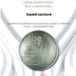 Jihočeský kraj získal ocenění za péči o válečné hroby.