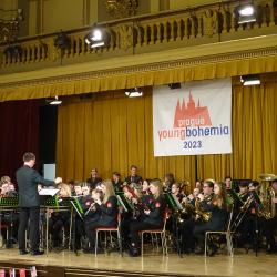 Dechový orchestr ZUŠ Vimperk si z Prahy přivezl zlato.