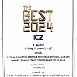 Jihočeský kraj získal 1. místo za digitální technickou mapu v soutěži eGovernment The Best 2024.