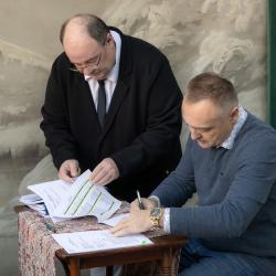 Slavnostní podpis smluv o převodu provozu Musea Fotoateliér Seidel pod Regionální muzeum v Českém Krumlově.