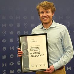  2. místo Blatský Golden Ale. Diplomy při slavnostních vyhlášeních převzal školní sládek Aleš Boubelík.