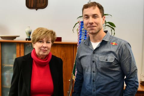 Martin Šonka a hejtmanka Ivana Stráská