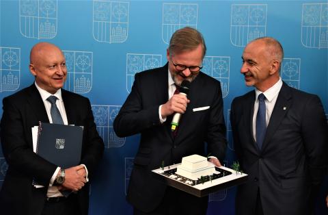 Slavnostního aktu se zúčastnil i předseda vlády Petr Fiala